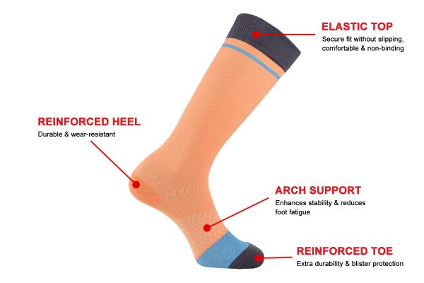 arch support compression socks details