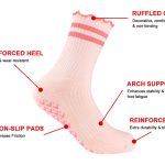 Ruffle Pilates Socks | Elastic Cuff & Non-Slip Grip