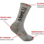 Heavyweight Merino Wool Hiking Crew Socks for Cold Weather