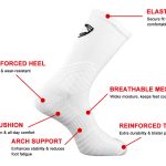 custom basketball socks with compression zones for ankle stability details