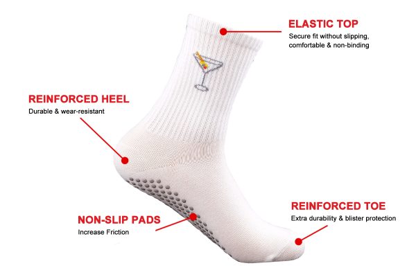 Cotton Pilates Socks | Seamless Toe & Chafe-Free Design