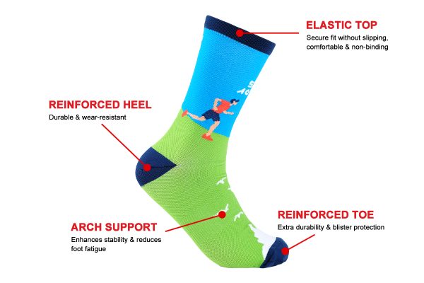 jacquard running socks 1