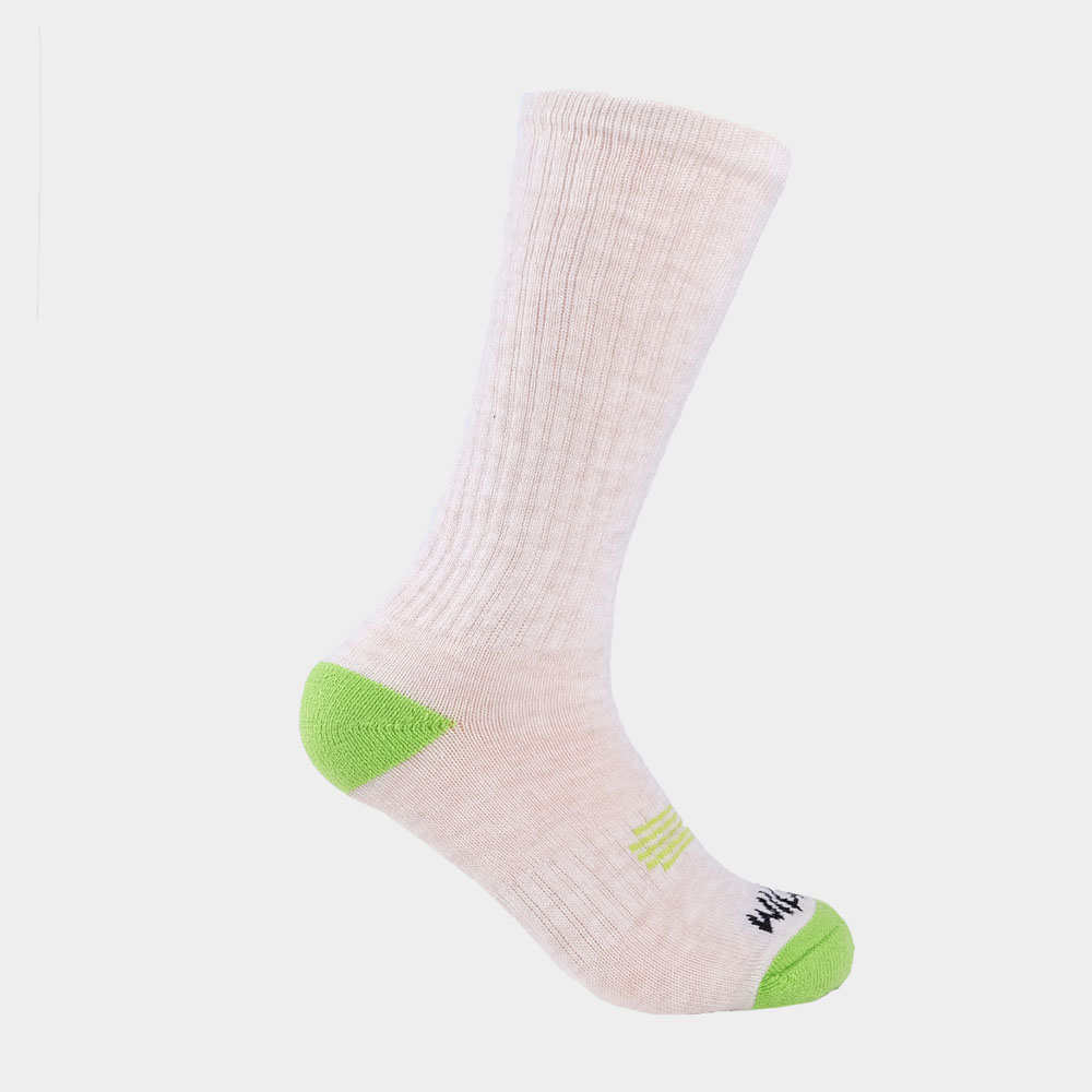 Cushioned Wool Hiking Socks Supportive Crew for Long Trail Comfort