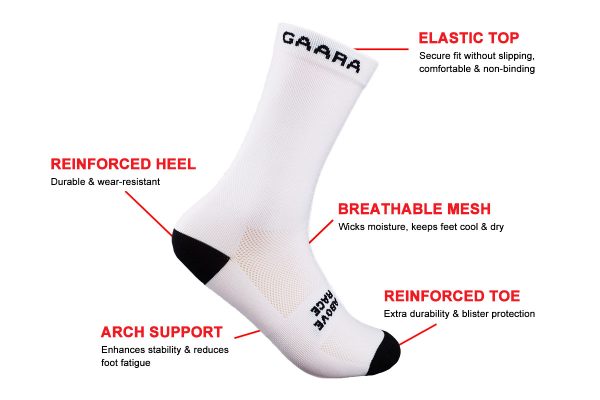 Moisture-Wicking Running Socks Details