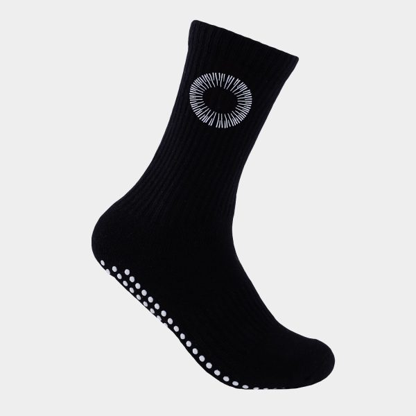 Patterned Crew Yoga Socks Natural Cotton Blend Materials