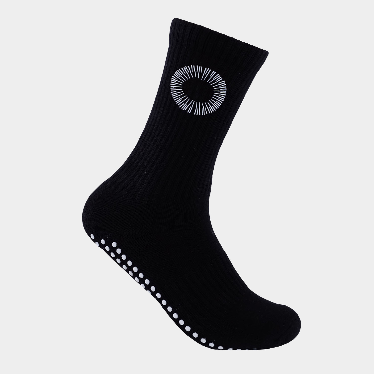 Patterned Crew Yoga Socks Natural Cotton Blend Materials