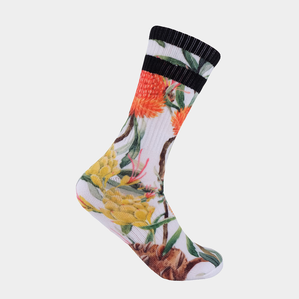 Printed Lightweight Socks Seamless Toe & Comfort Fit