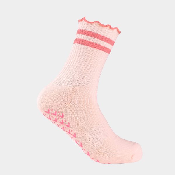 Ruffle Yoga Socks Elastic Cuff & Non-Slip