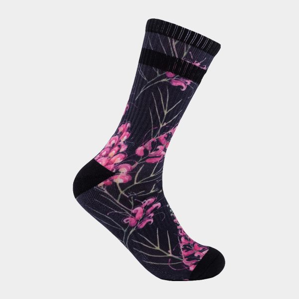 Running Printed Crew Socks Lightweight & Breathable