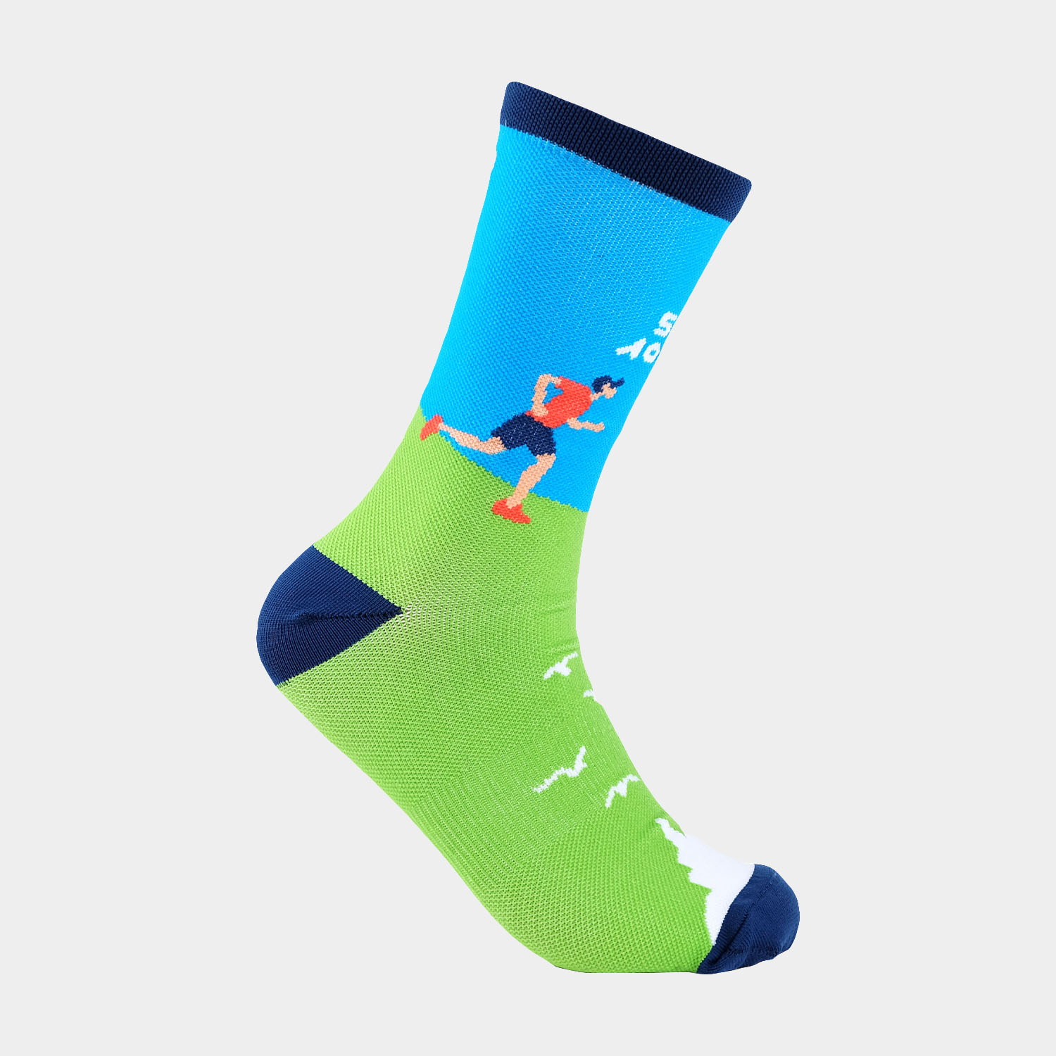 Running Socks with Custom Jacquard Blister-Free & Secure Fit