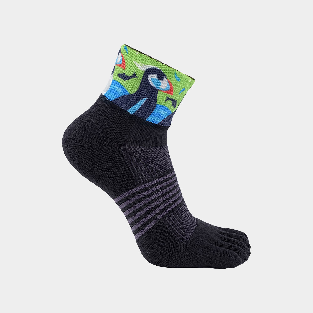 Sublimation Quarter Toe Socks Fade-Resistant & Breathable