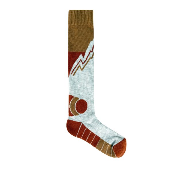 flat lay of ski socks 9