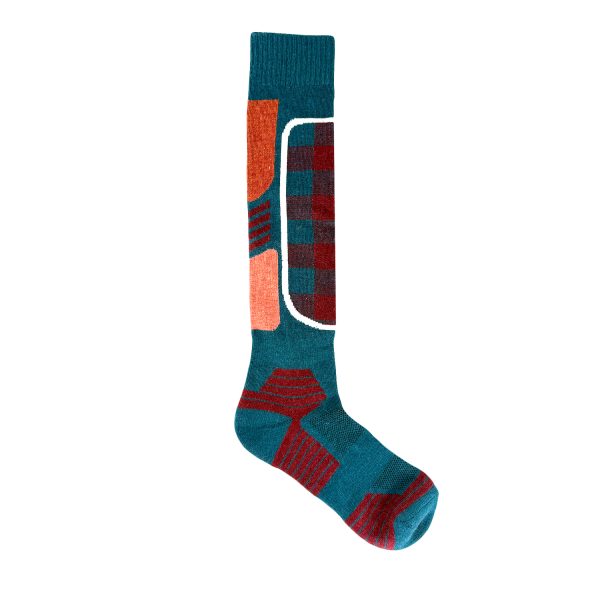 flat lay of ski socks 4