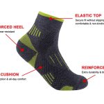 Merino Wool Quarter Socks for Lightweight Hiking