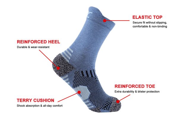 Merino Wool Performance Socks with Targeted Cushioning