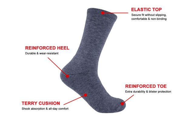 alpaca hiking socks details