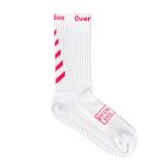 flat lay of custom grip moisture-wicking socks for football