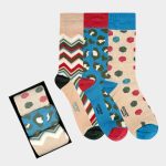 custom jacquard socks with box