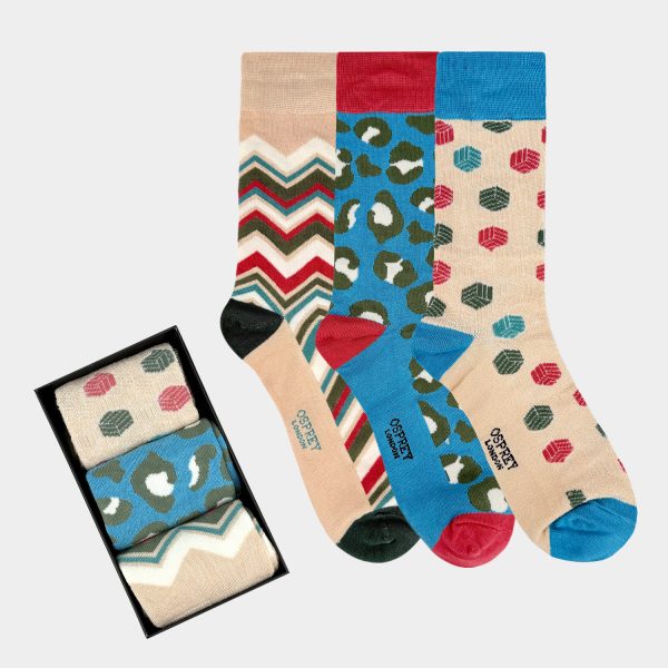 custom jacquard socks with box