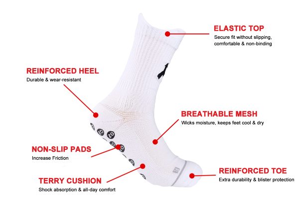 custom glue-attached football socks with anti-slip grip