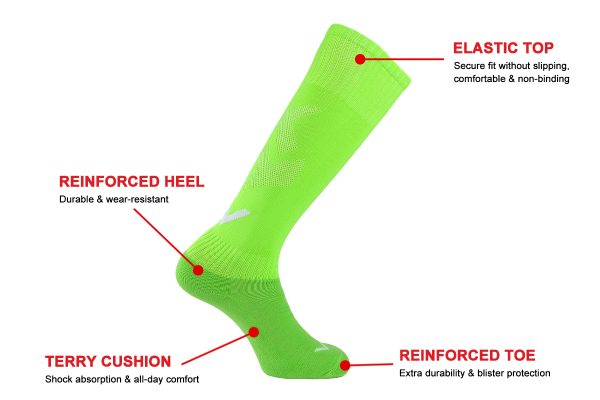 Custom Knee High Football Socks with Compression Fit & Blister Prevention Details