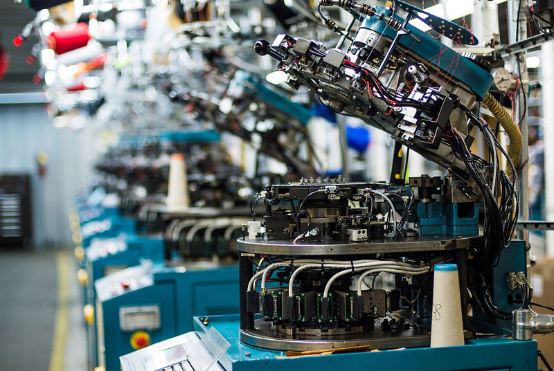 sock machine production line