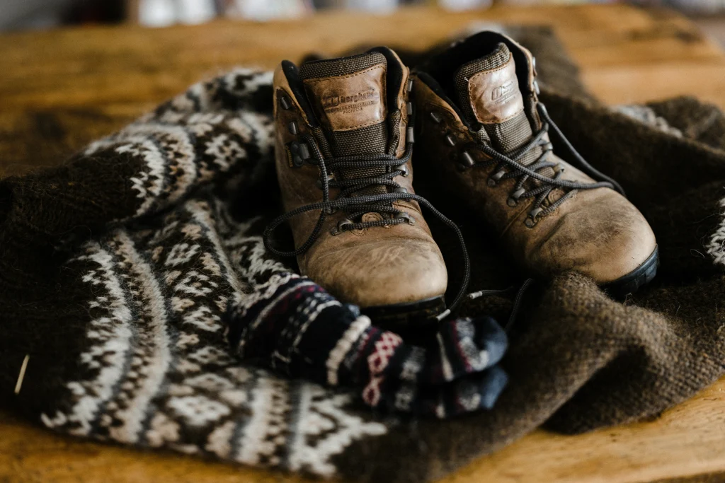 Alpaca socks designed to pair with boots