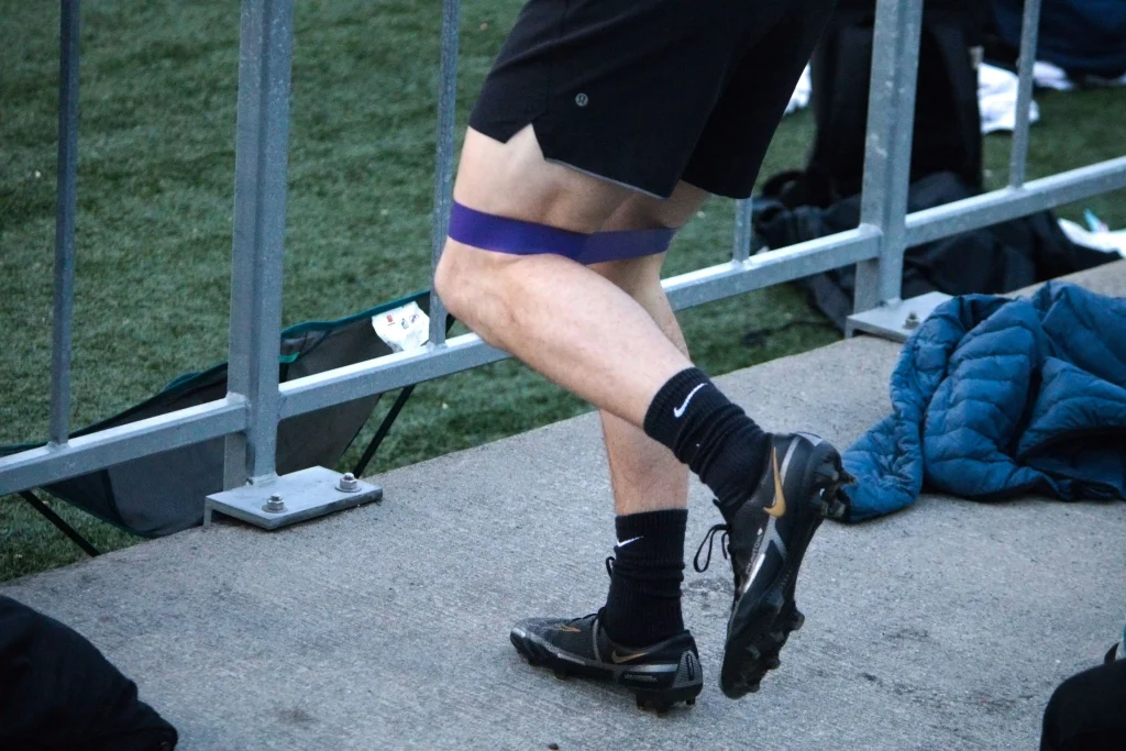 Runner warming up while wearing anti-blister socks