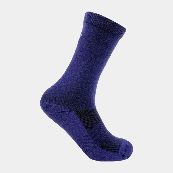 Purple alpaca socks with reinforced heel and toe